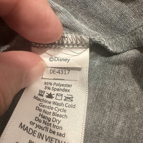 LuLaRoe Disney Carly Dress M Gray Green Mickey Mouse Print Hi-Low Hem - Picture 7 of 14